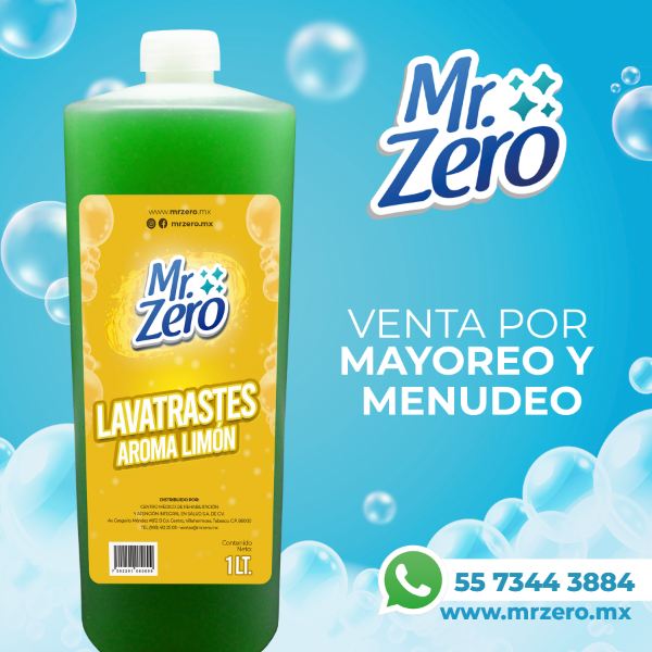 Lavatrastes Axión, presentación de 1 litro, Mr. Zero