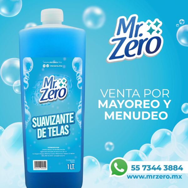 Suavizante de telas, presentación de 1 litro, Mr. Zero