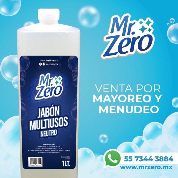Jabón Zote Azul, presentación de 1 litro, Mr. Zero