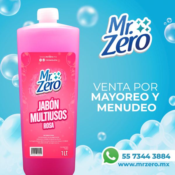 Jabón Zote Rosa, presentación de 1 litro, Mr. Zero