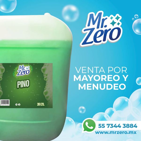 Limpiador multiusos Pino, presentación de Bidón 20 litros, Mr. Zero