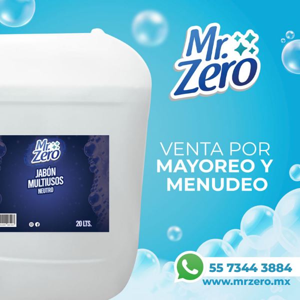 Jabón Zote Azul, presentación de Bidón 20 litros, Mr. Zero